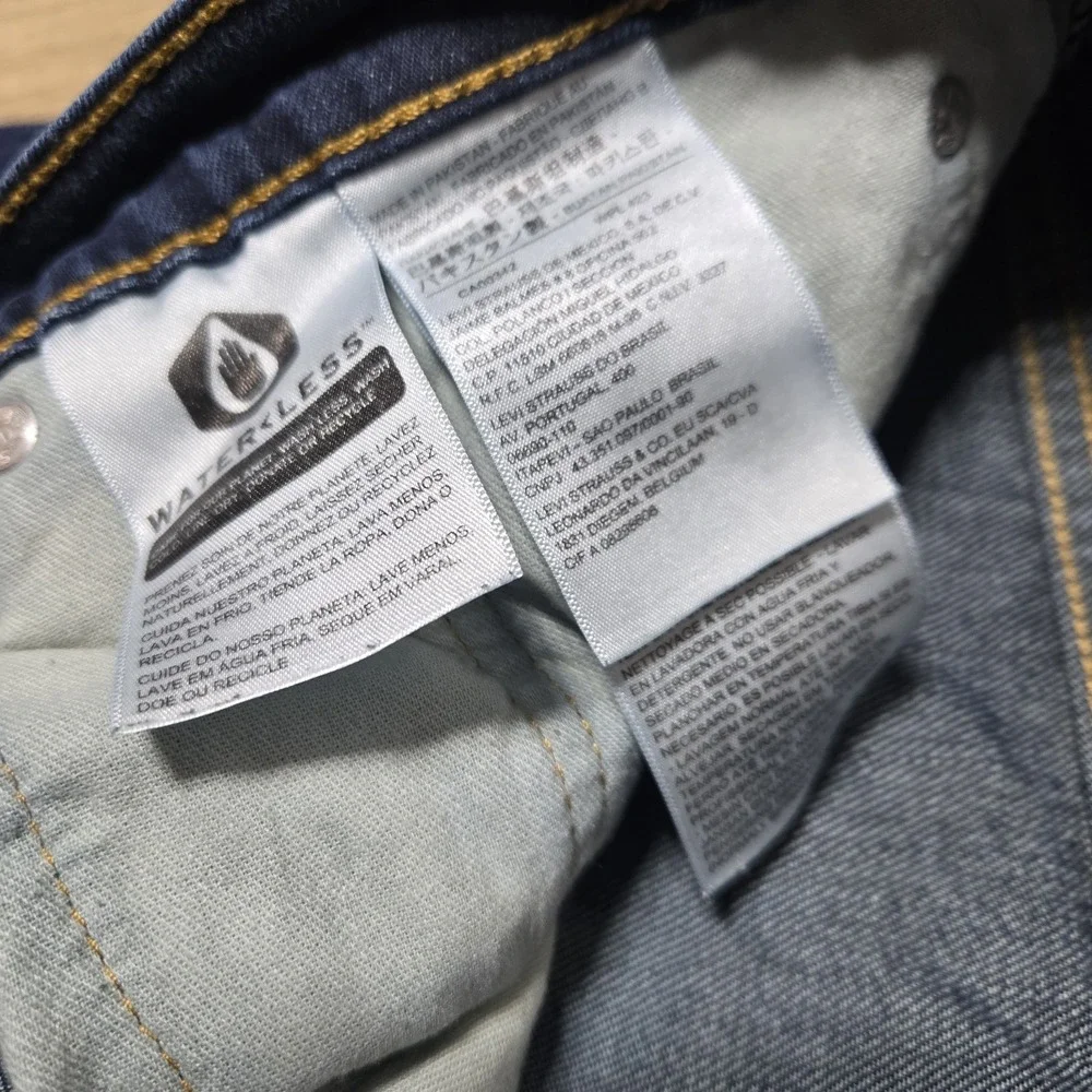 Levi's 569 Mens Loose Straight Fit Jeans Dark Wash Denim Comfort Casual W43 L30